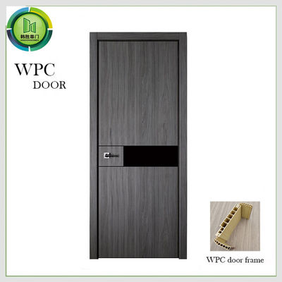 जलरोधक ठोस WPC लकड़ी दरवाजा पीवीसी त्वचा समाप्त अपार्टमेंट उपयोग