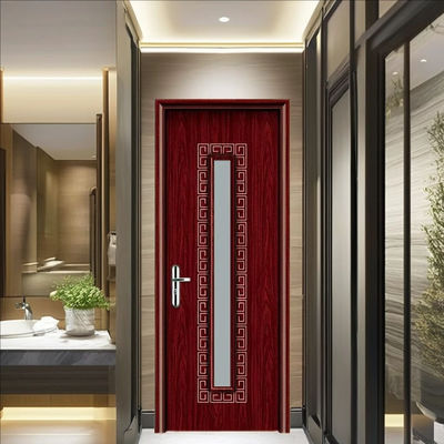 आन्तरिक अनुप्रयोगों के लिए उत्कृष्ट आर्द्रता प्रतिरोध और ध्वनिरोधी के साथ टर्मिट प्रूफ WPC ग्लास दरवाजा