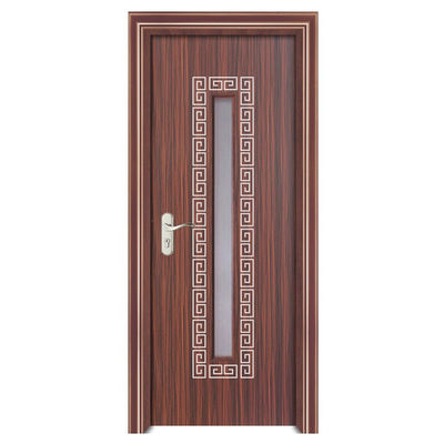 पर्यावरण के अनुकूल स्थानों के लिए प्रति वर्ष 200000 सेट उत्पादन क्षमता और 600 मिमी चौड़ाई के साथ आधुनिक डब्ल्यूपीसी ग्लास दरवाजा