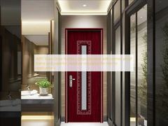 WPC Glass Door hollow composite door with termite proof frame and superior moisture resistance for interior applications